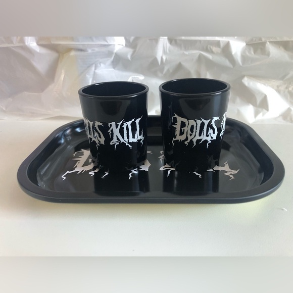 NWT UNRELEASED Dolls Kill Ceramic Tray & matching Shot Glass Bundle - Picture 2 of 7